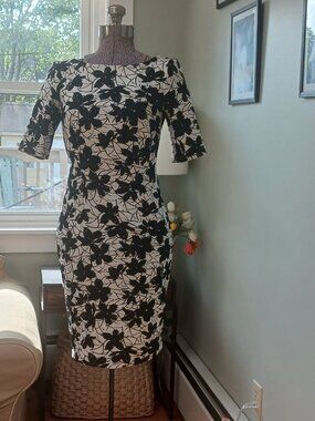 Calvin Klein Black & White Floral Dress